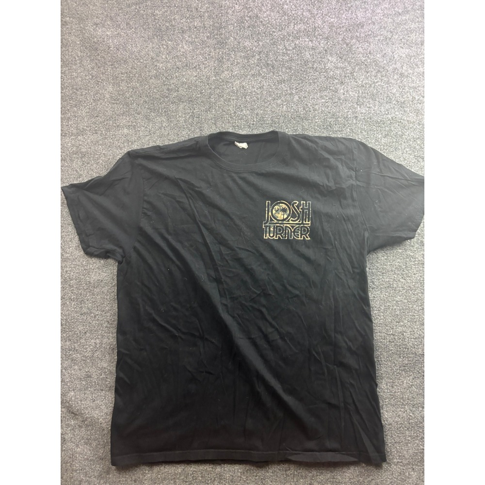 Josh Turner T-Shirt Mens 2XL Black Camo American Flag Graphic Tee Country Music